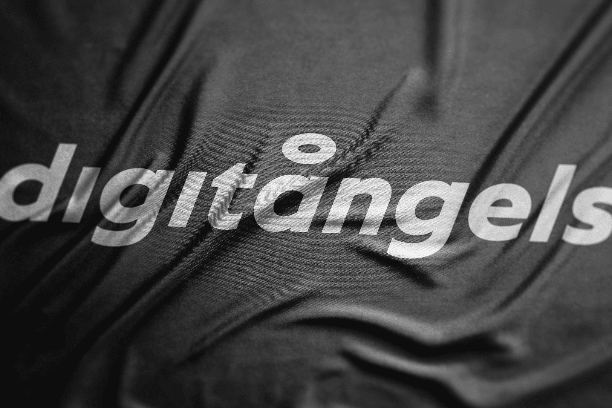 Digitangels wordmark on fabric